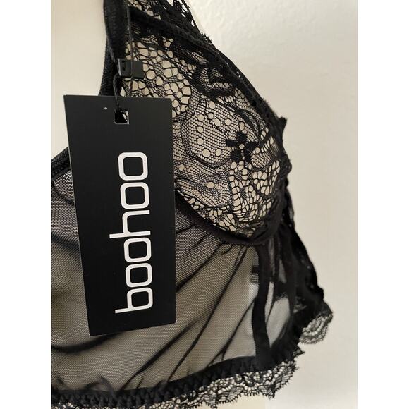 Boohoo Lingerie Bra Bralette Lace Sheer Plus Size - Picture 9 of 9
